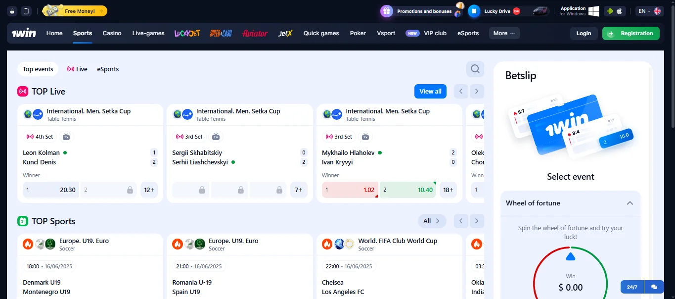 1win official website