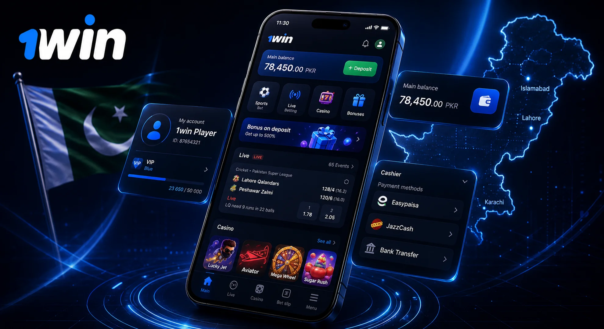 1win app for Pakistan players